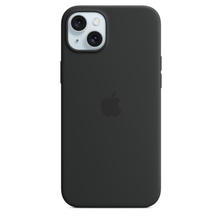 iPhone 15 Plus Silikon Case mit MagSafe – Schwarz