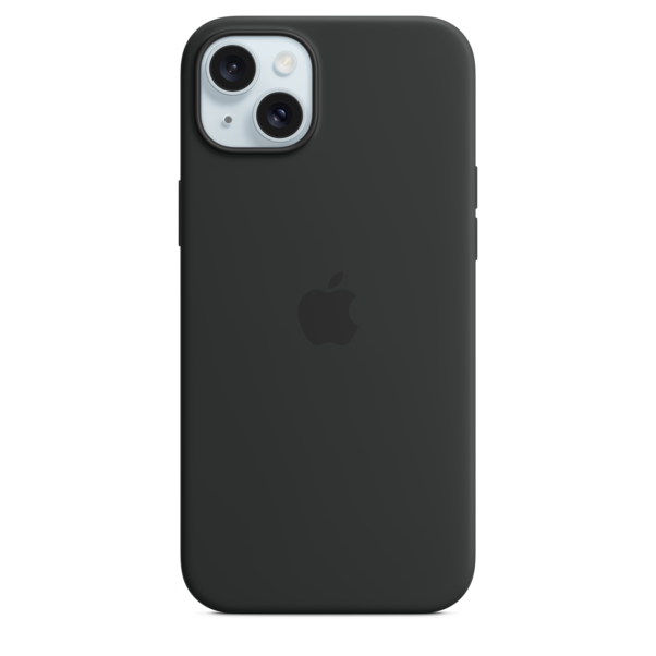 iPhone 15 Plus Silikon Case mit MagSafe – Schwarz