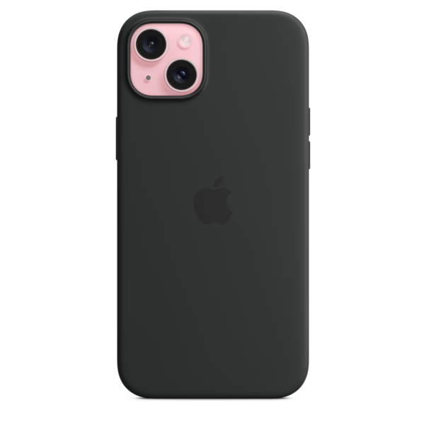 iPhone 15 Plus Silikon Case mit MagSafe – Schwarz