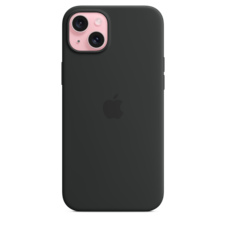 iPhone 15 Plus Silikon Case mit MagSafe – Schwarz
