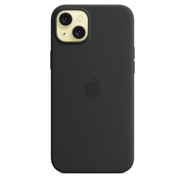 iPhone 15 Plus Silikon Case mit MagSafe – Schwarz