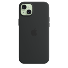 iPhone 15 Plus Silikon Case mit MagSafe – Schwarz