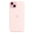 iPhone 15 Plus Silikon Case mit MagSafe – Hellrosa
