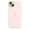 iPhone 15 Plus Silikon Case mit MagSafe – Hellrosa