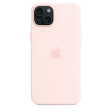iPhone 15 Plus Silikon Case mit MagSafe – Hellrosa