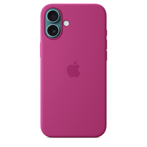 Sie sehen das Produktbild 02 von iPhone 16 Plus Silikon Case mit MagSafe – Fuchsia iPhone 16 Plus Silikon Case mit MagSafe – Fuchsia