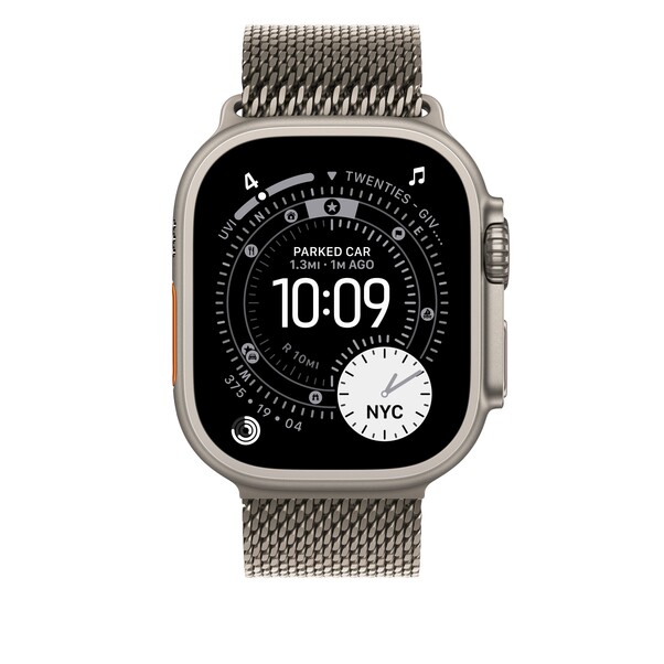 Sie sehen das Produktbild 03 von 49 mm Milanaise Armband Titan Natur – M 49 mm Milanaise Armband Titan Natur – M