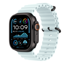 49 mm Ocean Armband Kristallblau – Titan Schwarz