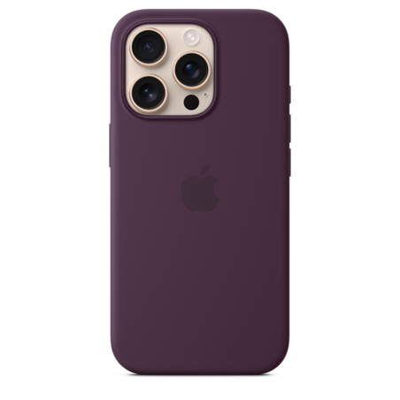 Sie sehen das Produktbild 01 von iPhone 16 Pro Silikon Case mit MagSafe – Pflaume iPhone 16 Pro Silikon Case mit MagSafe – Pflaume