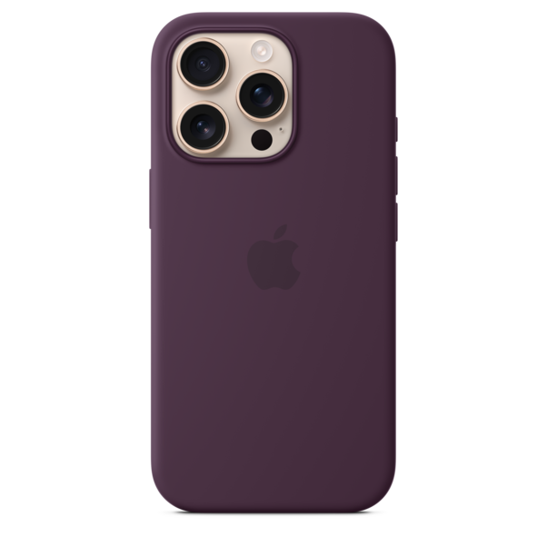 Sie sehen das Produktbild 01 von iPhone 16 Pro Silikon Case mit MagSafe – Pflaume iPhone 16 Pro Silikon Case mit MagSafe – Pflaume
