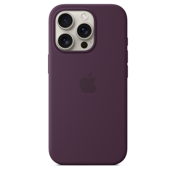 Sie sehen das Produktbild 02 von iPhone 16 Pro Silikon Case mit MagSafe – Pflaume iPhone 16 Pro Silikon Case mit MagSafe – Pflaume