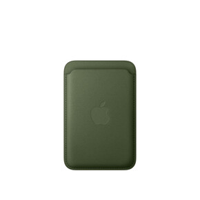 iPhone Feingewebe Wallet mit MagSafe – Moosgrün
