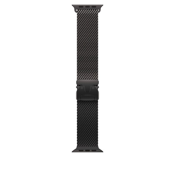 Sie sehen das Produktbild 01 von 49 mm Milanaise Armband Titan Schwarz – L 49 mm Milanaise Armband Titan Schwarz – L