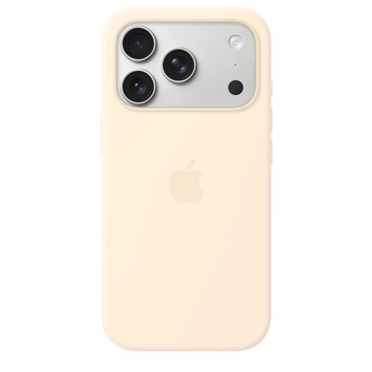 Sie sehen das Produktbild 01 von iPhone 17 Pro Silikon Case mit MagSafe - Vanille iPhone 17 Pro Silikon Case mit MagSafe - Vanille
