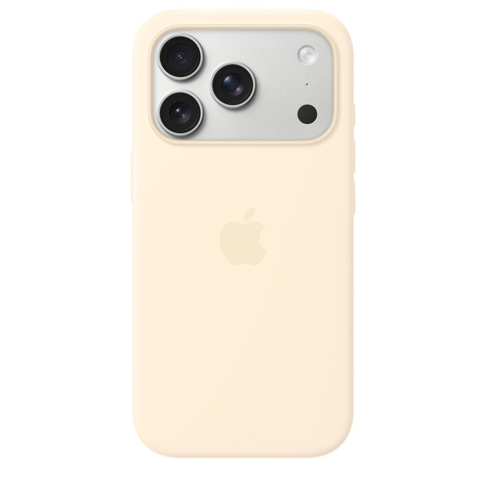 Sie sehen das Produktbild 01 von iPhone 17 Pro Silikon Case mit MagSafe - Vanille iPhone 17 Pro Silikon Case mit MagSafe - Vanille