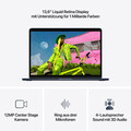 13" MacBook Air: Apple M5 Chip mit 10‑Core CPU und 8‑Core GPU, 512 GB SSD - Mitternacht