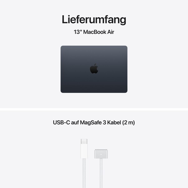 Sie sehen das Produktbild 09 von 13" MacBook Air: Apple M5 Chip mit 10‑Core CPU und 10‑Core GPU, 1 TB SSD - Mitternacht 13" MacBook Air: Apple M5 Chip mit 10‑Core CPU und 10‑Core GPU, 1 TB SSD - Mitternacht
