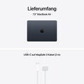 13" MacBook Air: Apple M5 Chip mit 10‑Core CPU und 10‑Core GPU, 1 TB SSD - Mitternacht