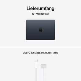 Sie sehen das Produktbild 09 von 13" MacBook Air: Apple M5 Chip mit 10‑Core CPU und 8‑Core GPU, 512 GB SSD - Mitternacht 13" MacBook Air: Apple M5 Chip mit 10‑Core CPU und 8‑Core GPU, 512 GB SSD - Mitternacht