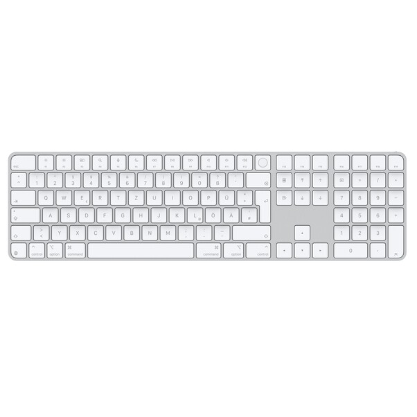 Sie sehen das Produktbild 01 von Magic Keyboard mit Touch ID und Ziffernblock für Mac Modelle mit Apple Chip Chip – Deutsch – Weiße Tasten Magic Keyboard mit Touch ID und Ziffernblock für Mac Modelle mit Apple Chip Chip – Deutsch – Weiße Tasten