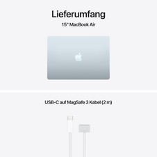 15" MacBook Air: Apple M5 Chip mit 10‑Core CPU und 10‑Core GPU, 512 GB SSD - Himmelblau