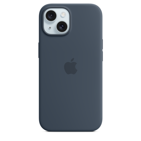 Sie sehen das Produktbild 01 von iPhone 15 Silikon Case mit MagSafe – Sturmblau iPhone 15 Silikon Case mit MagSafe – Sturmblau
