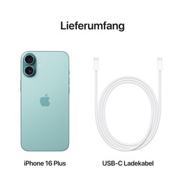 Sie sehen das Produktbild 09 von iPhone 16 Plus 256 GB Blaugrün iPhone 16 Plus 256 GB Blaugrün