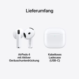 AirPods 4 mit Aktiver Geräusch­unter­drückung