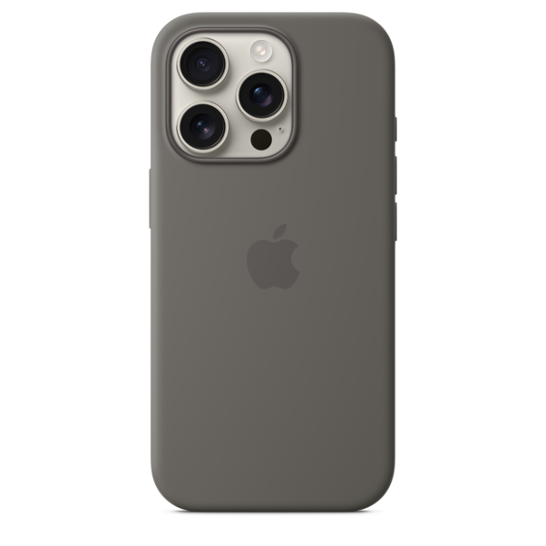 Sie sehen das Produktbild 02 von iPhone 16 Pro Silikon Case mit MagSafe – Steingrau iPhone 16 Pro Silikon Case mit MagSafe – Steingrau