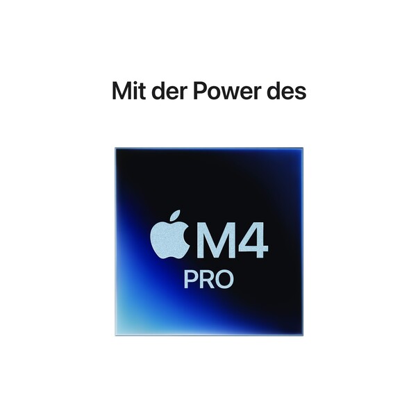 Mac mini: Apple M4 Pro Chip mit 12‑Core CPU und 16‑Core GPU, 512 GB SSD - Silber