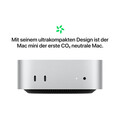 Mac mini: Apple M4 Pro Chip mit 12‑Core CPU und 16‑Core GPU, 512 GB SSD - Silber