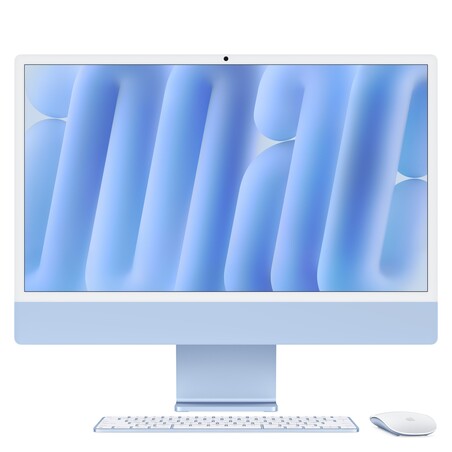 24" iMac mit Retina 4,5K Display: Apple M4 Chip mit 8‑Core CPU und 8‑Core GPU, 256 GB SSD - Blau