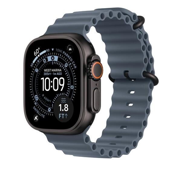 Sie sehen das Produktbild 02 von 49 mm Ocean Armband Maritimblau - Titan Schwarz 49 mm Ocean Armband Maritimblau - Titan Schwarz