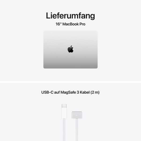 16" MacBook Pro: Apple M5 Pro Chip mit 18‑Core CPU und 20‑Core GPU, 1 TB SSD - Silber