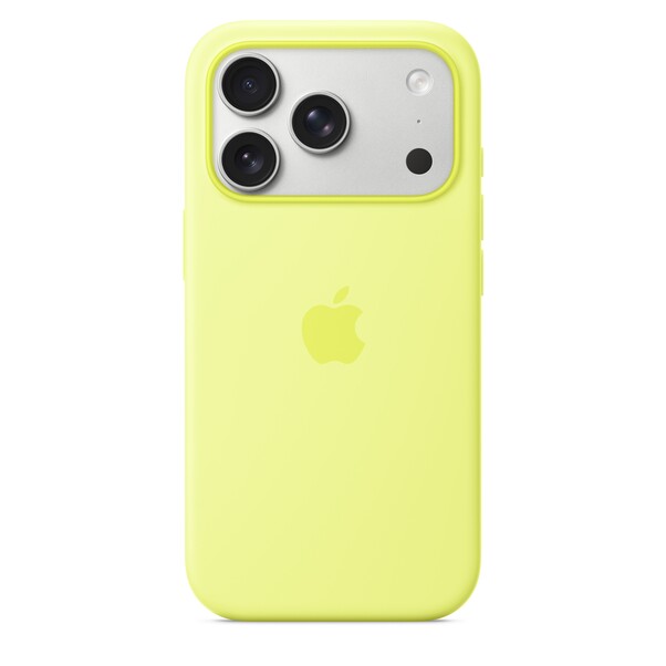 iPhone 17 Pro Silikon Case mit MagSafe - Neongelb