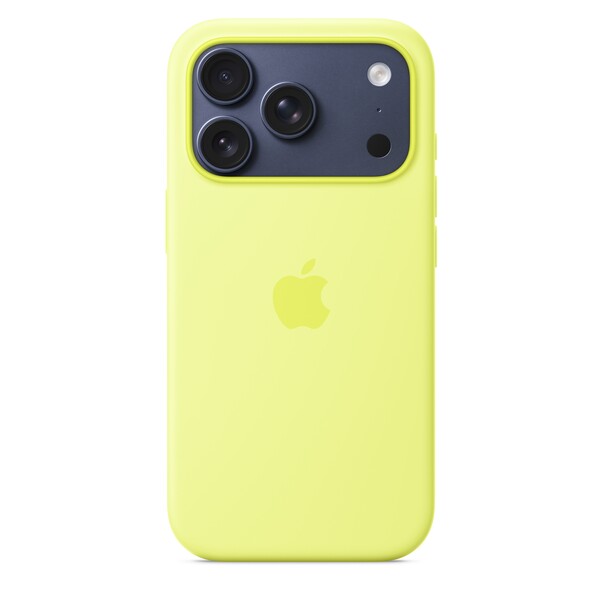 iPhone 17 Pro Silikon Case mit MagSafe - Neongelb