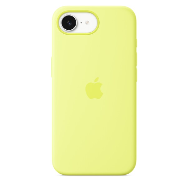 Sie sehen das Produktbild 01 von iPhone 16e Silikon Case – Neongelb iPhone 16e Silikon Case – Neongelb