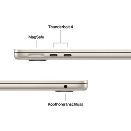 13" MacBook Air: Apple M5 Chip mit 10‑Core CPU und 10‑Core GPU, 1 TB SSD - Polarstern