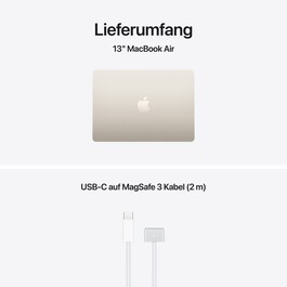 13" MacBook Air: Apple M5 Chip mit 10‑Core CPU und 10‑Core GPU, 1 TB SSD - Polarstern