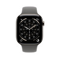 Apple Watch Series 11 GPS + Cellular, 46 mm Titangehäuse Natur, Sportarmband Steingrau - M/L