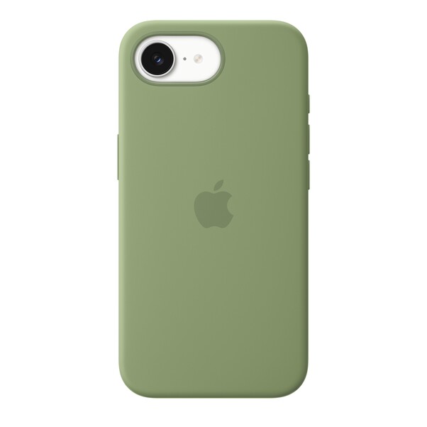 Sie sehen das Produktbild 01 von iPhone 17e Silikon Case mit MagSafe – Hellmoosgrün iPhone 17e Silikon Case mit MagSafe – Hellmoosgrün