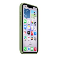 Sie sehen das Produktbild 04 von iPhone 17e Silikon Case mit MagSafe – Hellmoosgrün iPhone 17e Silikon Case mit MagSafe – Hellmoosgrün