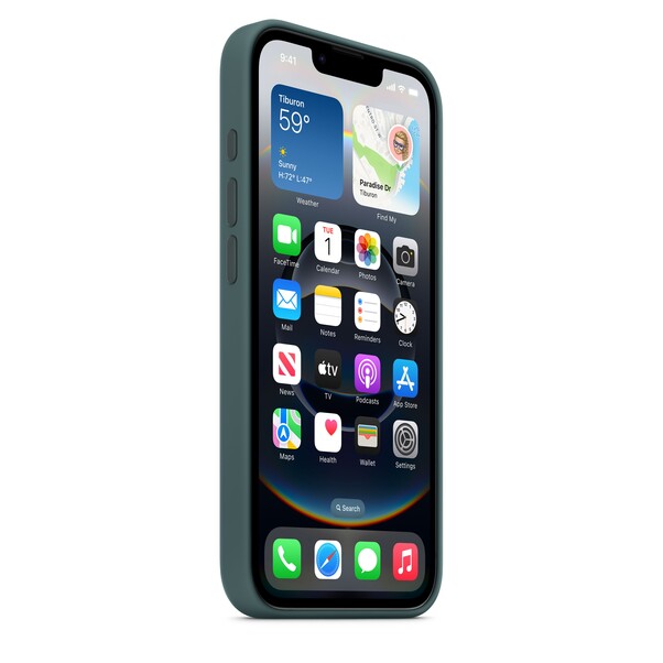 Sie sehen das Produktbild 03 von iPhone 16e Silikon Case − Seegrün iPhone 16e Silikon Case − Seegrün