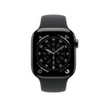 Sie sehen das Produktbild 02 von Apple Watch Series 11 GPS + Cellular, 42 mm Titangehäuse Schiefer, Sportarmband Schwarz - M/L Apple Watch Series 11 GPS + Cellular, 42 mm Titangehäuse Schiefer, Sportarmband Schwarz - M/L