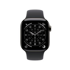 Sie sehen das Produktbild 02 von Apple Watch Series 11 GPS + Cellular, 42 mm Titangehäuse Schiefer, Sportarmband Schwarz - M/L Apple Watch Series 11 GPS + Cellular, 42 mm Titangehäuse Schiefer, Sportarmband Schwarz - M/L