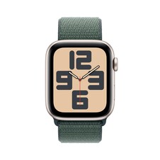 Apple Watch SE GPS, 44 mm Aluminiumgehäuse Polarstern, Sport Loop Seegrün