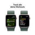 Apple Watch SE GPS, 44 mm Aluminiumgehäuse Polarstern, Sport Loop Seegrün