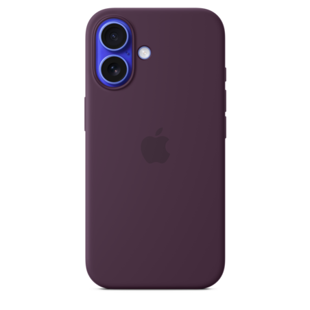 Sie sehen das Produktbild 01 von iPhone 16 Silikon Case mit MagSafe – Pflaume iPhone 16 Silikon Case mit MagSafe – Pflaume