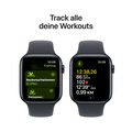 Apple Watch SE GPS + Cellular, 44 mm Aluminiumgehäuse Mitternacht, Sportarmband Mitternacht – M/L
