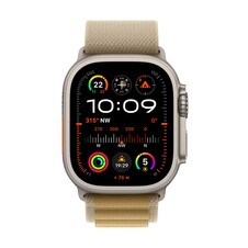Apple Watch Ultra 2 GPS + Cellular, 49 mm Titangehäuse Natur, Alpine Loop Mandel – Small